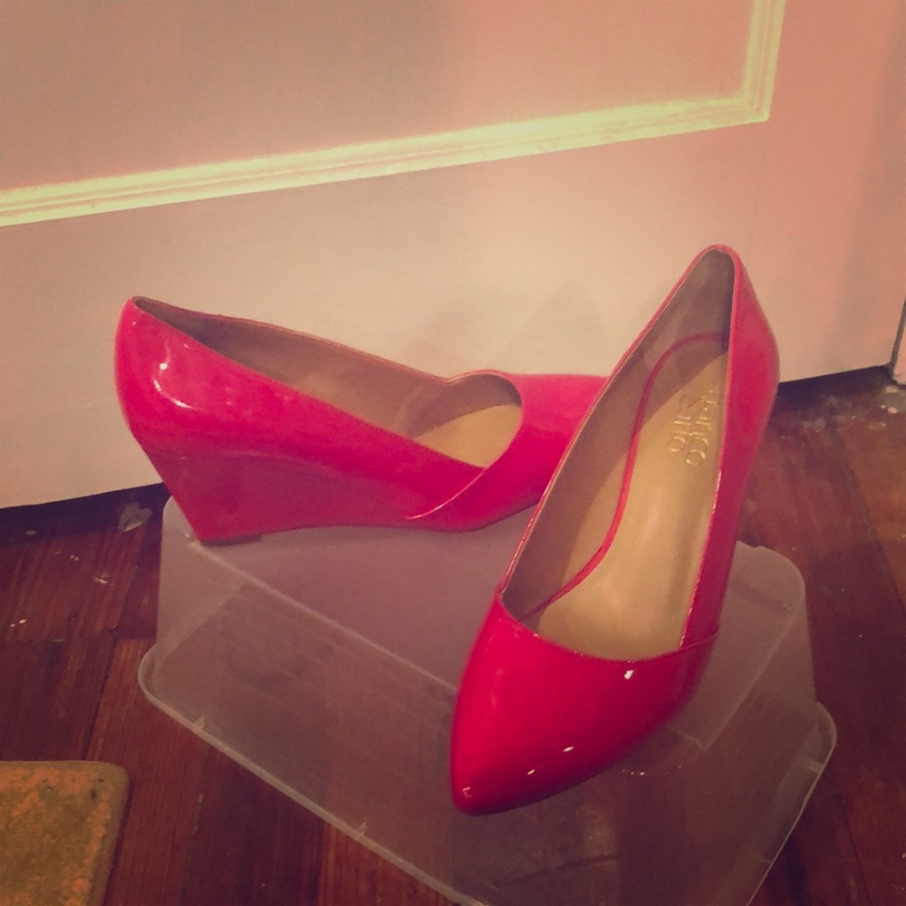 Franco Sarto Red Fankie Wedge Pump 8.5